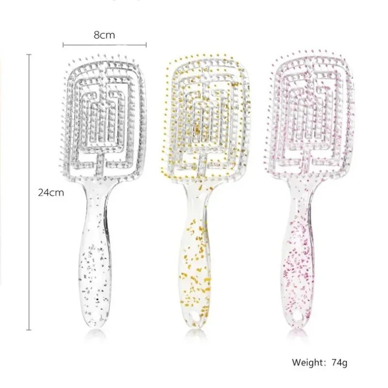 Brosse Démêlante à cheveux transparente